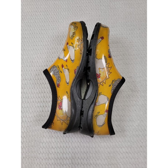Sloggers Garden Clog Womens Rooster Chicken Hen Waterproof Slip Ons 10 - Picture 5 of 9